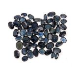 A MISCELLANEOUS COLLECTION OF OVAL–CUT SAPPHIRES various sizes, weighing approximately 25.52cts in