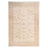 AN INDO-PERSIAN CARPET, MODERN the ivory field with an overall pattern of palmettes, rosettes and