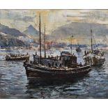 Eric Wale (South African 20th Century-) HOUT BAY HARBOUR signed and dated 73 oil on board 50 by 59cm