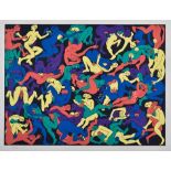 Walter Whall Battiss (South African 1906-1982) LAST ORGY silkscreen printed in colours, numbered