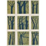 Alice Goldin (South African 1925-2016) TREE SHAPES silkscreen, signed, numbered 13/35, dated '82 and