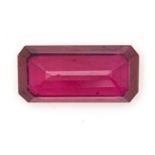 AN UNMOUNTED RUBY weighing 31.79cts Accompanied by a Gemstone Brief Report from AIGS, no GB15020405,