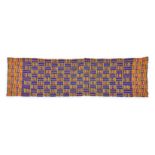 A KENTE CLOTH, GHANA the bolt of fabric approximately 320cm long, 96cm wide