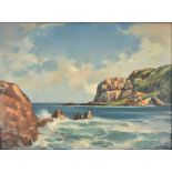 Errol Stephen Boyley (South African 1918-2007) KNYSNA HEADS signed oil on board 28 by 38cm