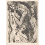 Lippy (Israel-Isaac) Lipshitz (South African 1903-1980) FOUR NUDES etching, signed and numbered 2 in
