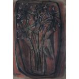 Charles (Carel Antoon) Gassner (South African 1915-1977) FLOWERS signed mixed media on paper 77 by