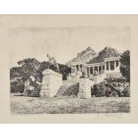 Tinus (Marthinus Johannes) de Jongh (South African 1885-1942) RHODES MEMORIAL etching, signed and