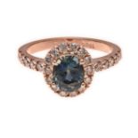 A SAPPHIRE AND DIAMOND RING centred with an oval mixed-cut sapphire weighing 1.81cts, the conforming