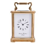 AN ENGLISH BRASS EIGHT-DAY CARRIAGE CLOCK, CHARLES FRODSHAM, LONDON, EARLY 20TH CENTURY BUYERS ARE