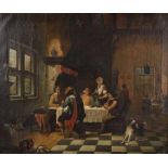 Continental School ( 19th Century-) YE OLDE PUBLIC HOUSE oil on canvas 61 by 74cm