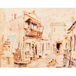 David Botha (South African 1921-1995) DISTRICT SIX signed mixed media on paper 29 by 36cm