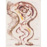 Lippy (Israel-Isaac) Lipshitz (South African 1903-1980) DANCING FIGURE hand-coloured etching,