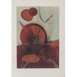 Fred Schimmel (South African 1928-2009) RED ABSTRACT screenprint, signed, dated '76 and numbered