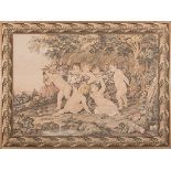 A FLEMMISH 17TH CENTURY STYLE AUBUSSON TAPESTRY, 19TH CENTURY depicting ‘Puttini’ playing amongst