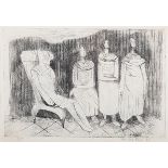 Gunther van der Reis (South African 1927-) CONVERSATION drypoint, signed, dated '56 and numbered 3/5