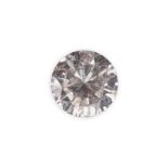 A UNMOUNTED ROUND BRILLIANT-CUT DIAMOND weighing 1.22cts. Accompanied by an E.G.L. Diamond