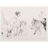 Diane Victor (South African 1964-) THE DEATH OF ADONIS drypoint, signed, inscribed with the title