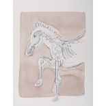 Colbert Mashile (South African 1972-) ROBO-HORSE watercolour monotype, signed, dated 2011 and