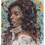 Mbongeni Fakudze (Swazi 1982-) DARING THE MEDIA, TASHA SMITH signed and dated 2016; signed, dated