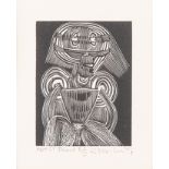 Cecil Edwin Frans Skotnes (South African 1926-2009) FEMALE FIGURE linocut, signed, dated 70,