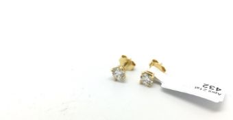 Single stone diamond ear studs