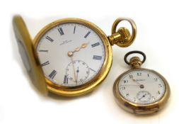 Two gold plated pocket watches