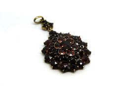 Garnet cluster pendant