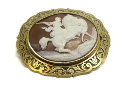 Large cameo brooch