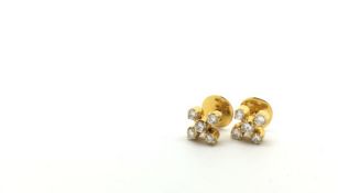5 diamond stud earrings 22ct