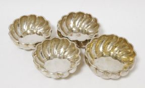 4x fluted dished silver