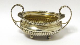 Silver two handled dish