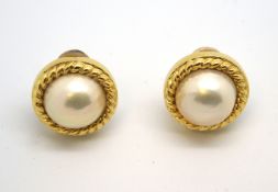 Mabé pearl earrings