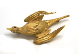 Victorian bird brooch