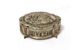 White metal decorative box