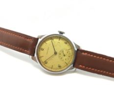 Vintage Longines patina dial brown leather strap