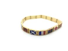 18ct yachting flag bracelet