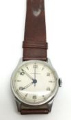 Gentleman's vintage Longines wristwatch, circular dial with arabic and dagger hour markers, centre