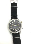Gentleman's vintage Universal Polerouter Sub automatic, black dial with dot and baton hour