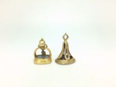 2 gold Fobs with intaglio seals.