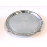 A Silver Salver, Hallmarked London 1820 by William Bennett, Diameter 23cm Weight 542g