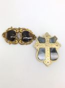Two early scottish agate brooches