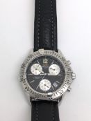 Gentlemen's Breitling Colt, dark dial with three subsidiary chronograph dials, 38mm stainless