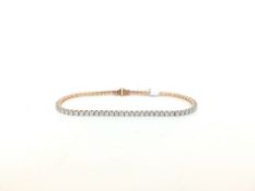 Rose gold diamond line bracelet