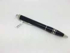 Monblanc Skywalker roller ball, steel and black with open nib