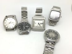 Five various Gentlemanâ€™s Seiko Automatic watches, various models