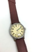 Timor ATP military. Fixed bars on a leather strap.
