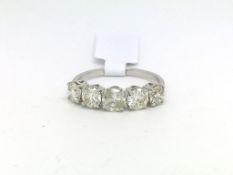 Diamond five stone ring 1.80ct