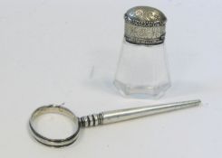 Georgian silver skewer, continental scent bottle