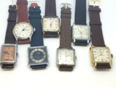 A quantity of mostly vintage watches including art deco cases, Roamer and Borea (7)