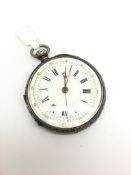 Hallmarked Silver Gentlemans Chronograph Pocket Watch